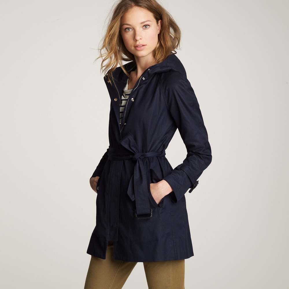 J.Crew Matinee Trench Size 0 Navy